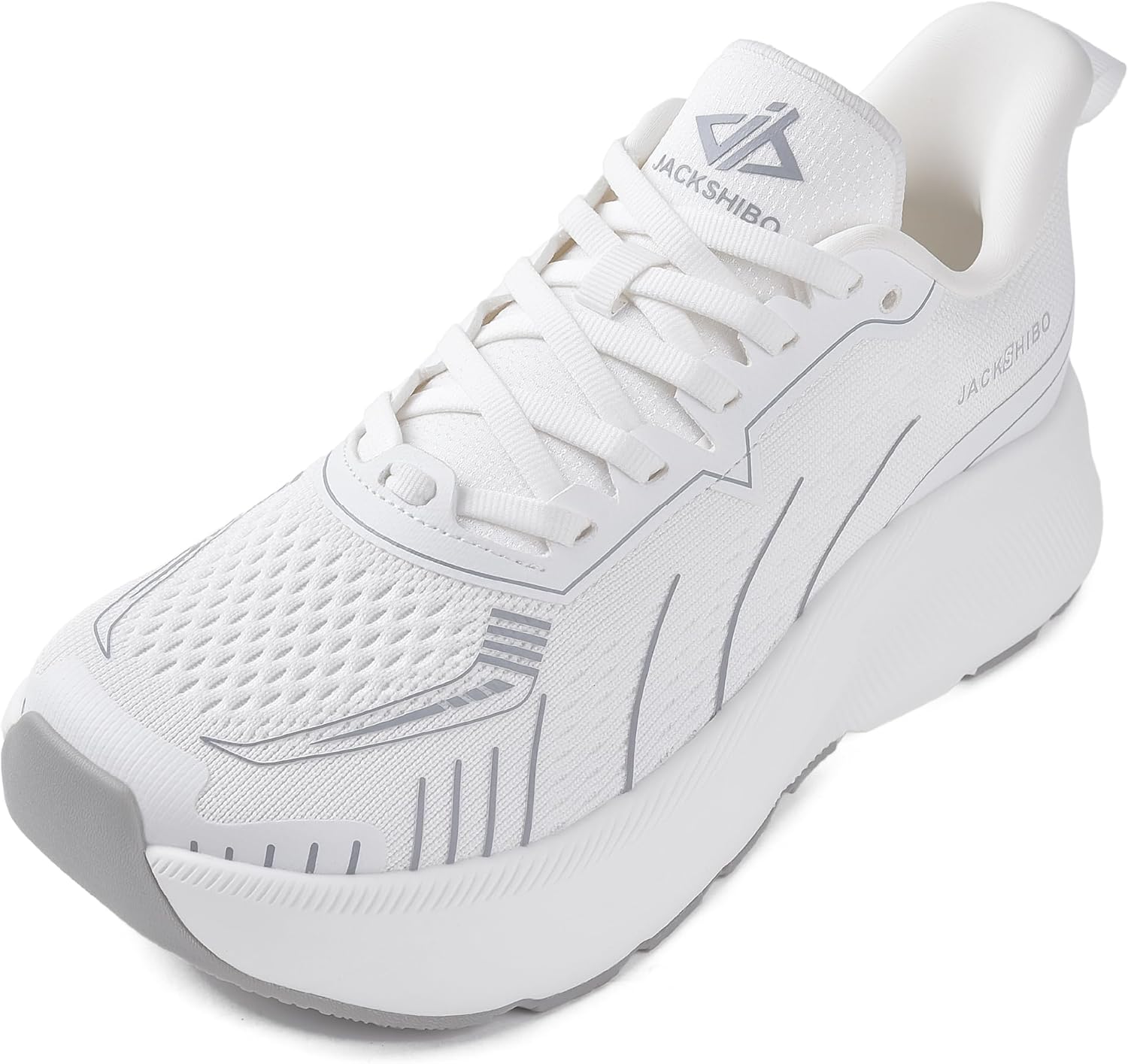 JACKSHIBO Wide Toe Box Shoes Women Slip on Running Athletic Walking Tennis Trail Slip in Sneakers Plantar Fasciitis Orthopedic Ortho Arch Support Hands Free Shoes with Zero Drop Cushion Thick Sole