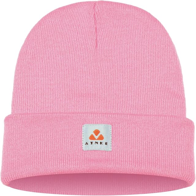 ATNKE Knit Beanie Hats Stretchy Soft Warm Daily Winter Cuffed Skull Cap Gifts for Men and Women