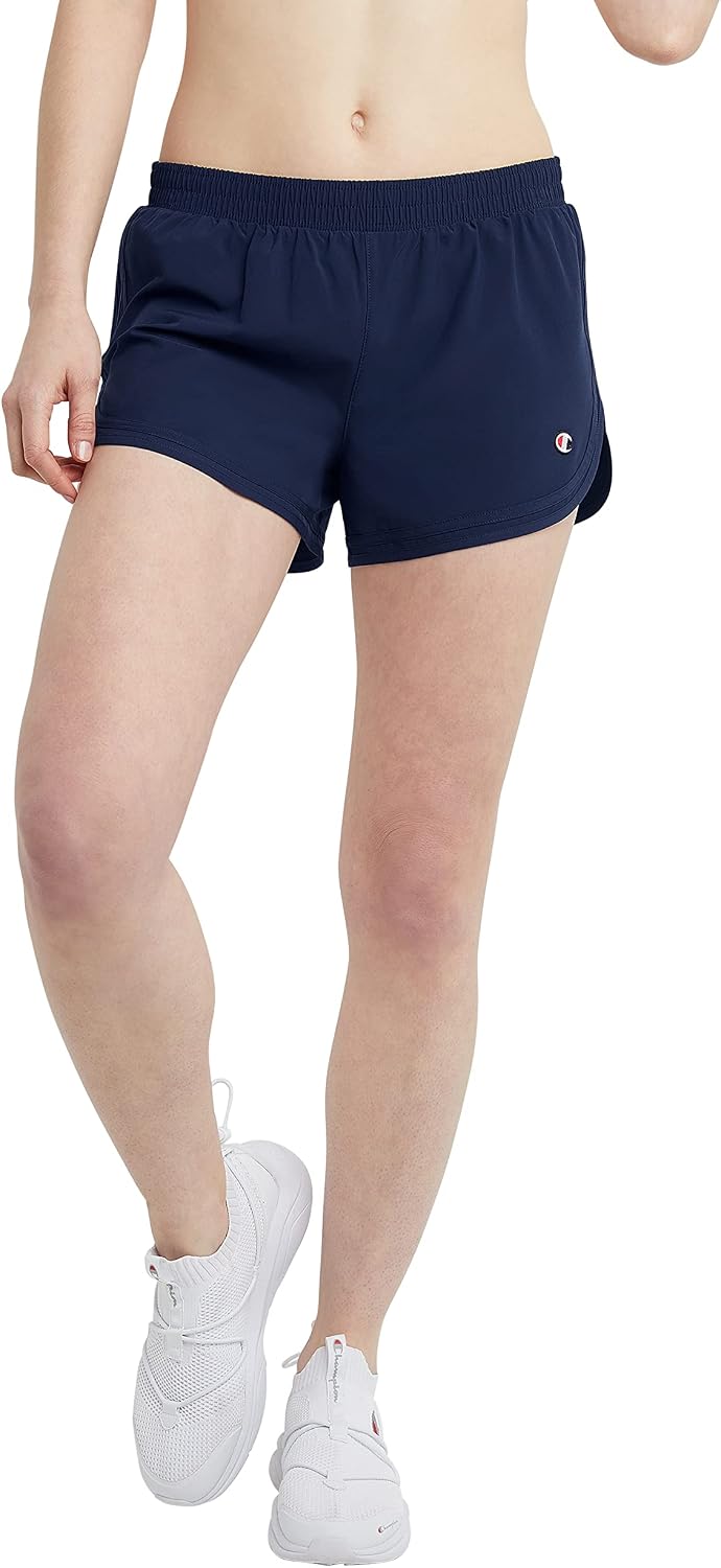 Champion Women's Shorts, Moisture-wicking Varsity Shorts, Gym Shorts With Built-in Liner, 3.5"