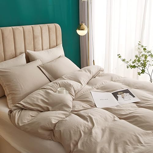 Miniatura 6 de ROOMLIFE Funda de edredón tamaño Queen  Juego de funda de edredón tamaño Queen, ropa de cama bohemia para todas las estaciones, 3 piezas de tela