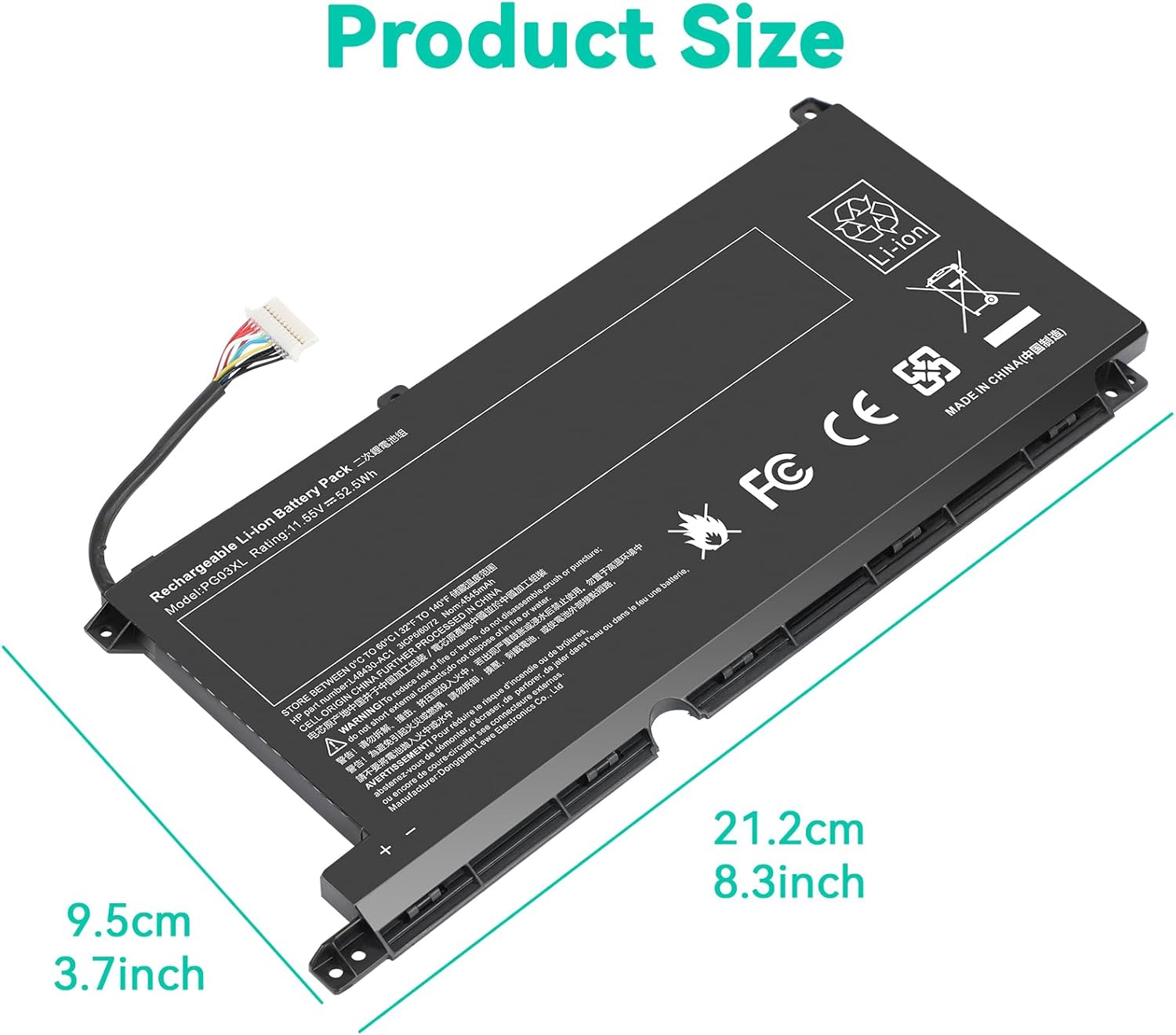 Futurebatt PG03XL Replacement for HP Pavilion Gaming Laptop 15-DK 15-dk0000 15-DK0125TX OMEN 5X FPC52 HSTNN-DB9G HSTNN-OB1I L48430-AC1 L48495-005 L48430-2C1 Notebook Batteries.