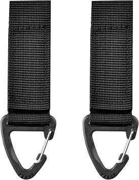 Azarxis Tactical Molle Key Ring Chain Gear Clip Key Keeper Keychain Nylon Belt Key Holder Carabiners Hanger Buckle Hook