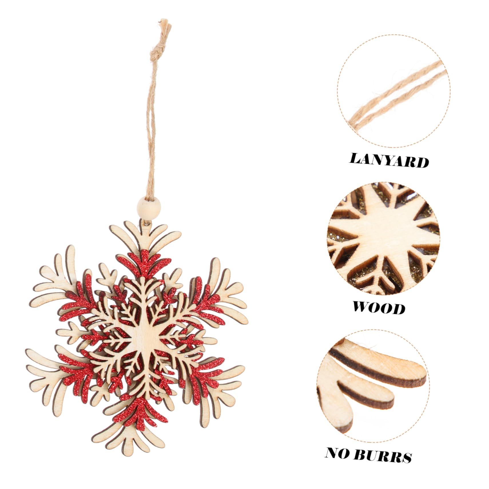 TOPBATHY 18 STK Hölzerner Weihnachtsbaum Schnee Christbaumschmuck Zum Aufhängen Weihnachtsdekoration Zum Aufhängen Weihnachtsdekoration Drinnen Weihnachtsbaum Hängende Dekoration