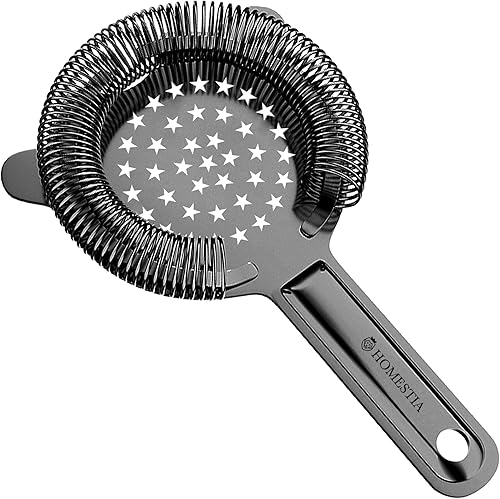 Miniatura 17 de Homestia Julep - Colador de barra de acero inoxidable, cuchara de cóctel para uso doméstico o comercial, colador de cobre antiguo 304 para C Julep