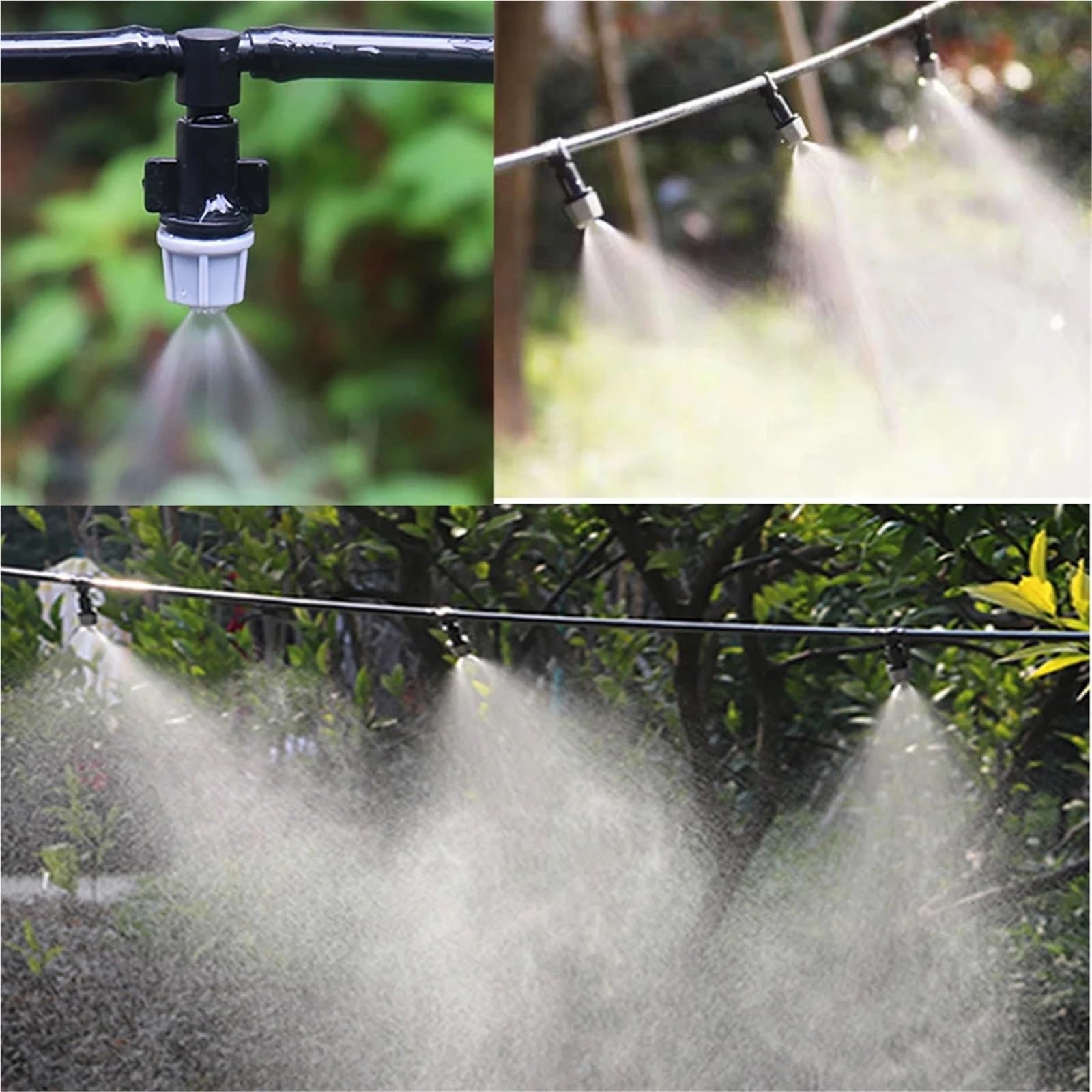 Kit de atomización de jardín con Manguera de 4/7 mm, 5 m/10 m/20 m, for invernaderos, paisajismo, riego por Goteo, refrigeración, eliminación de Polvo, Accesorios(20m 4I7mm Hose Kit)