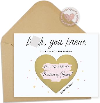 Matron of Honor Proposal Card   Will You Be My Matron of Honor