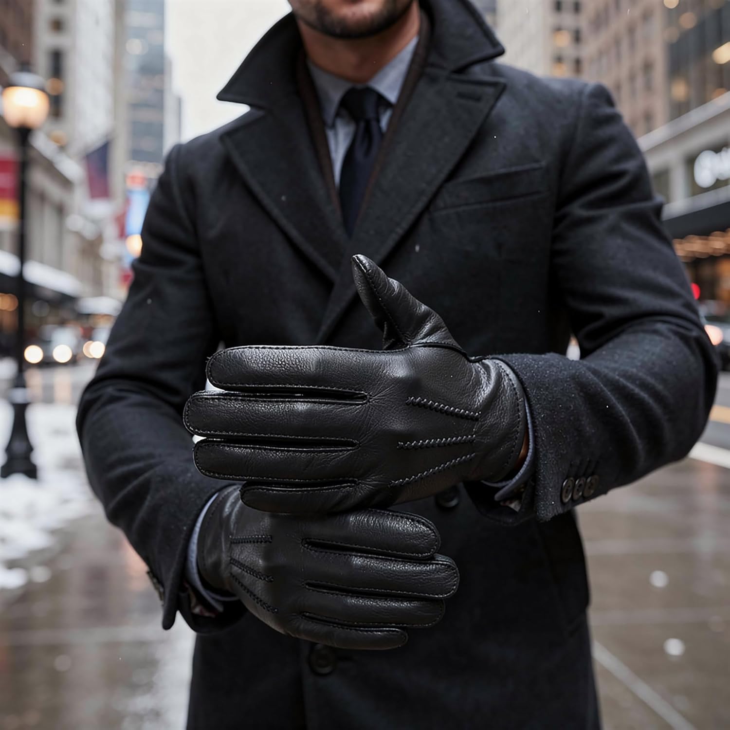 SKYDEER Full Deerskin Leather Winter Drive Work Gloves, Extra Soft 100G 3M Thinsulate, Thermal Insulated Gloves (SD2211T) - Image 6