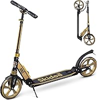 Vista 1 de Skidee Adult & Teen Scooter Adjustable Height, Folding, Large Wheels, Lightweight, Durable, Anti-Shock Suspension, Up to 220 lbs