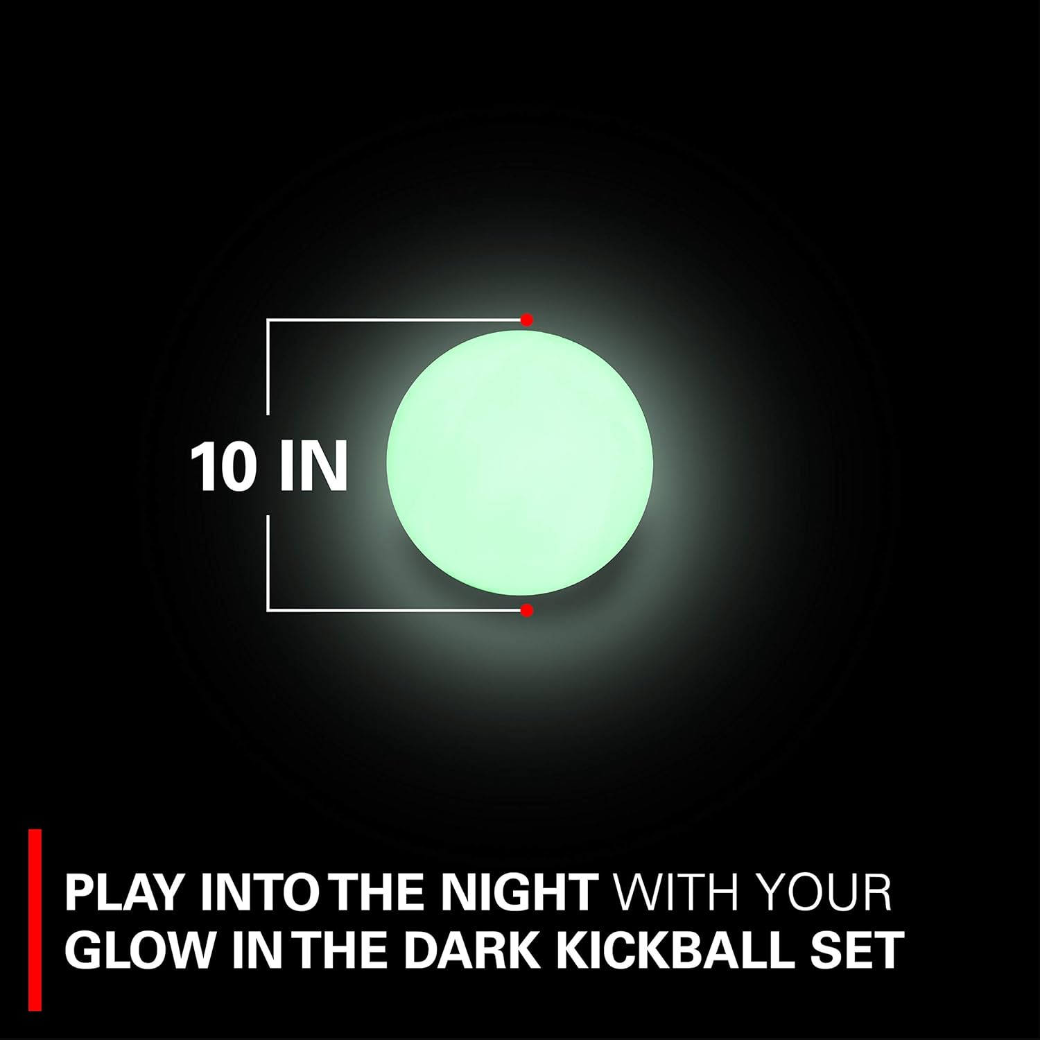 Rukket Kickball Set with Bases | Glow in The Dark Rubber Throw Down Plates and Kick Ball | Perfect for Kids and Adults | Playground and Backyard Game | Includes Air Pump and Foul Line Cones : Sports & Outdoors