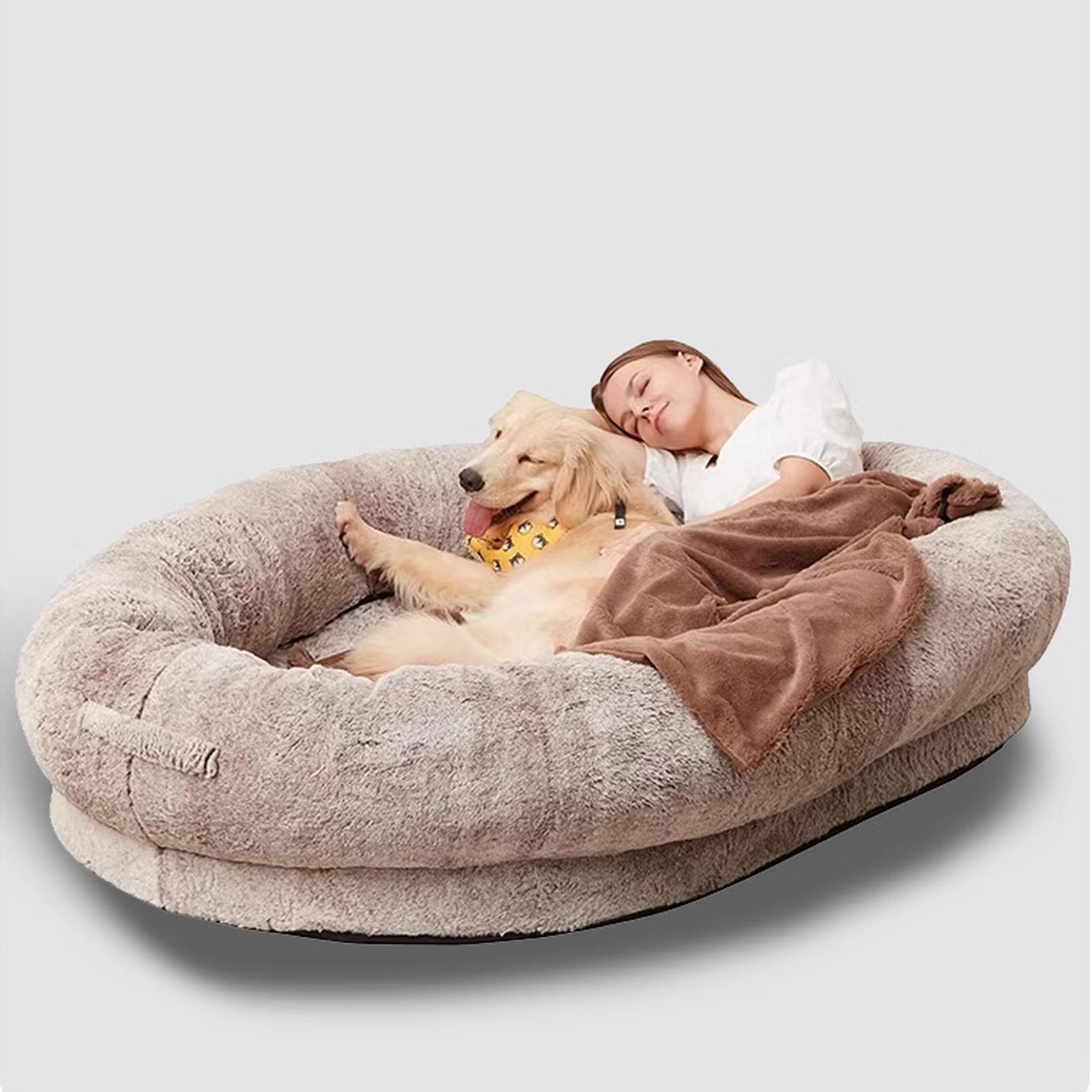 Cama perro cómodo y cálida,Grande Cama for Perros Humanos,cama grande y cómoda for perros humanos,Cama for perros humanos,cama grande y cómoda for perros humanos(L*W*H:165*100*25CM/65*39*9IN)
