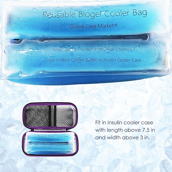 Cold Pack for Insulin Cooler Travel Case, Cold Gel Bag for Medication Cooler Case for Travel (Cold Pack)