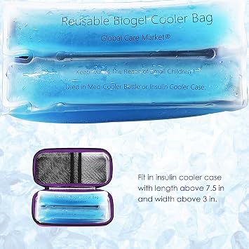 Cold Pack for Insulin Cooler Travel Case, Cold Gel Bag for Medication Cooler Case for Travel (Cold Pack)