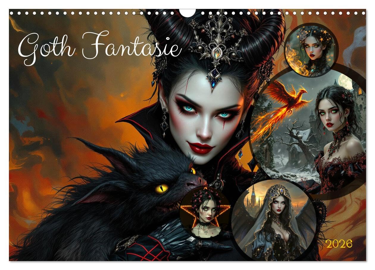 Goth Fantasie UK-Version (Wall Calendar 2026 DIN A3 Landscape), CALVENDO 12 Month Wall Calendar — image 1