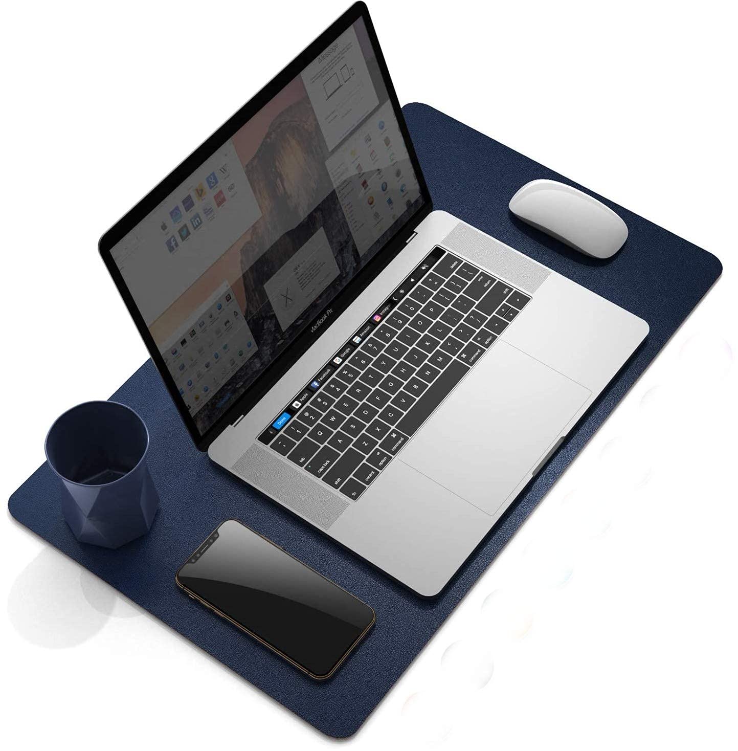TOMATUS® 1 PCS Non-Slip Desk Pad, Waterproof PVC Leather Desk Table Protector, Ultra Thin Large Mouse Pad, Easy Clean Laptop Desk Writing Mat for Office Work/Home/Decor (Dark Blue) (B097DPP741) Amazon Price History, Amazon Price Tracker