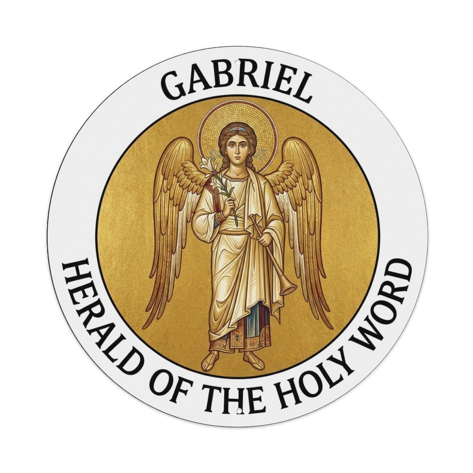 Archangel Gabriel Annunciation Herald of The Holy Word Metal Tin Sign