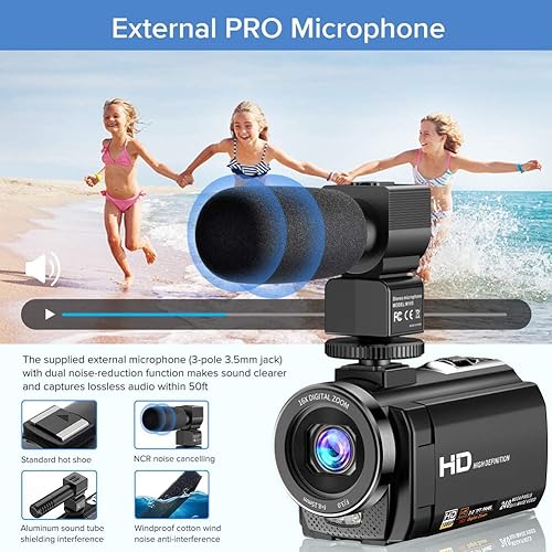 Miniatura 4 de Videocámara YouTube Vlogging Cámara FHD 1080P 30FPS 24MP 16X Zoom Digital 3 LCD 270 Grados Pantalla giratoria grabadora de cámara digital con