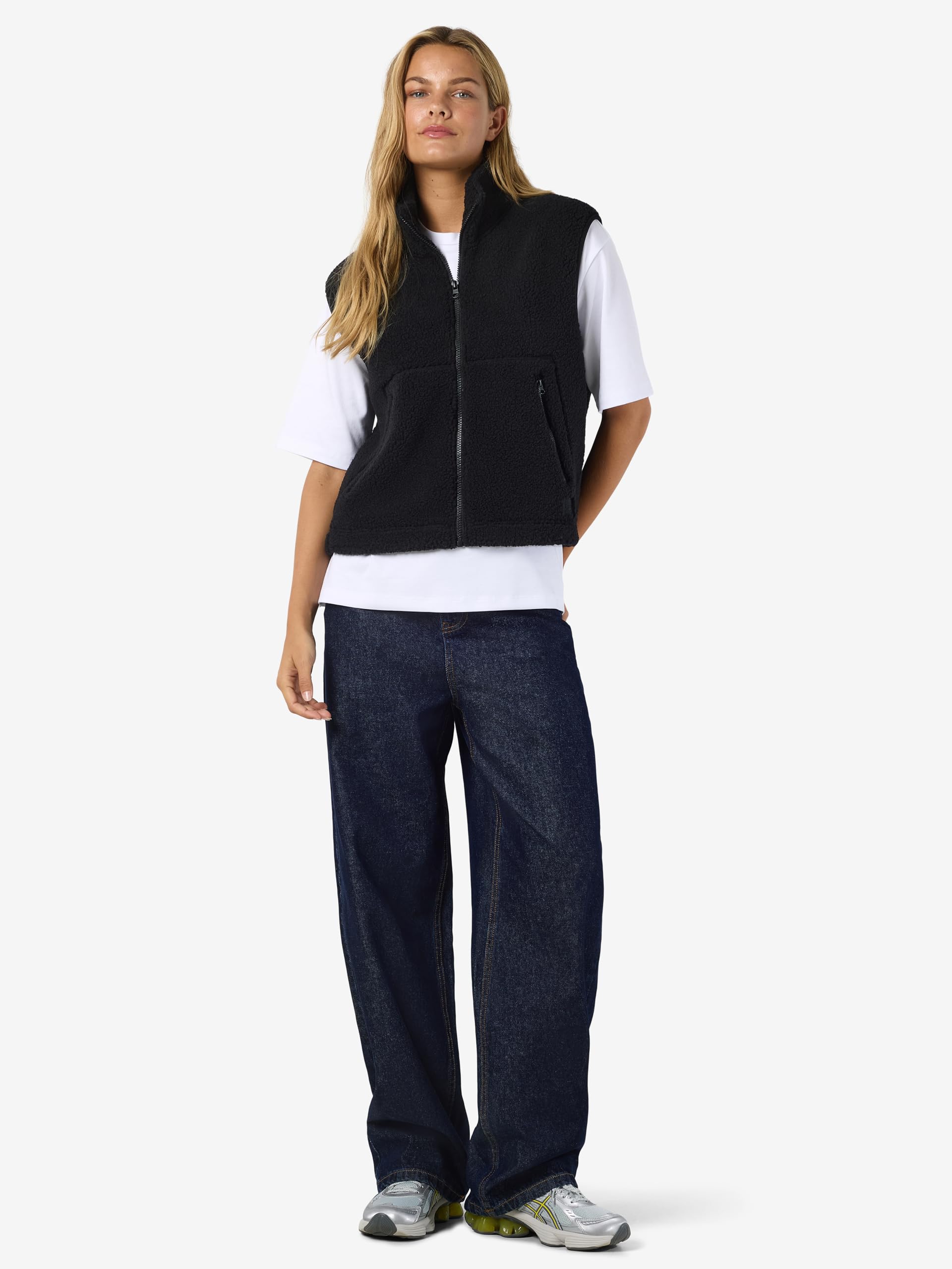 NOISY MAY Nmmasey Short Teddy Vest Fwd Noos Nmmasey - Pantaloncini Teddy Fwd Noos Donna (Pacco da 1)