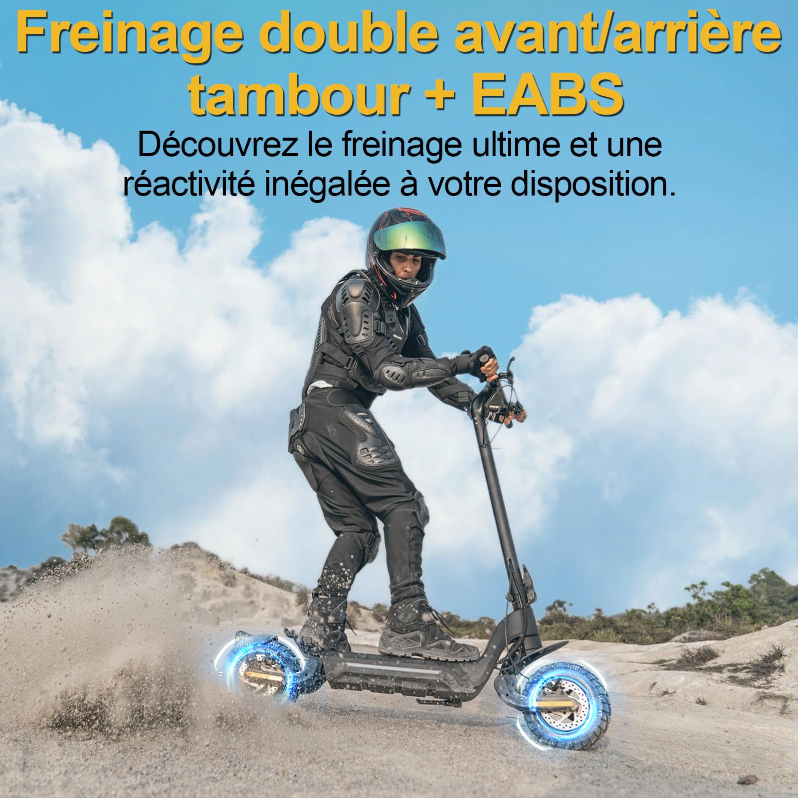 TODIMART X5S Trotinette Electrique Adulte Puissante APP Contrôle Autonomie 85km Batterie 48V 20Ah Moteur 1000W*2 Trottinette électrique Adulte Tout Terrain Double Suspension Scooter Electrique