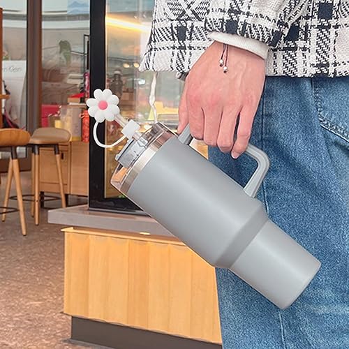 Miniatura 7 de Stanley Cup - 4 fundas para popotes Stanley, accesorios para popotes de silicona de 0.394 in0.39 pulgadas, tapas reutilizables para popotes Stanley