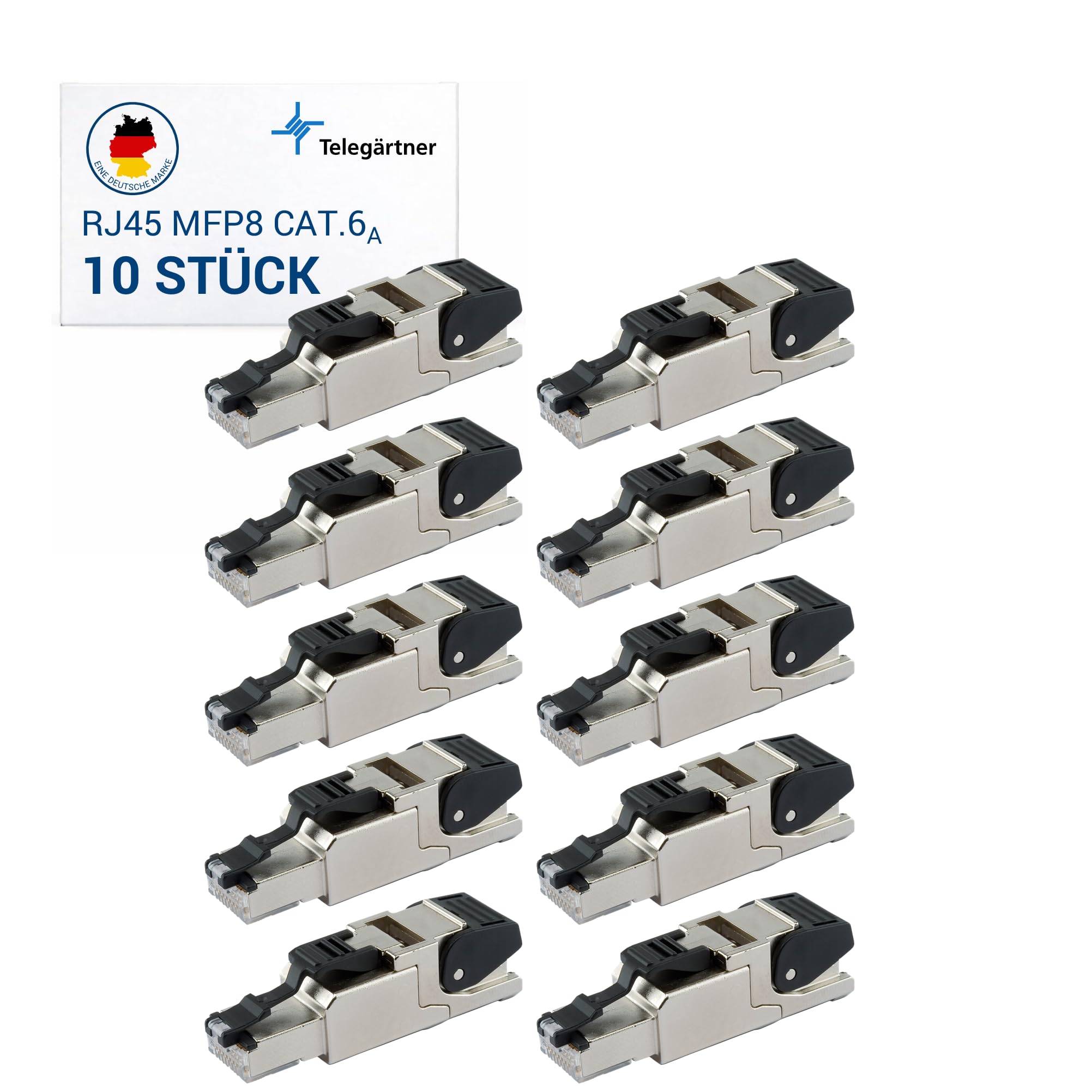 TELEGARTNER RJ45-Steckverbinder MFP8 T568A Cat.6A feldkonfektionierbar