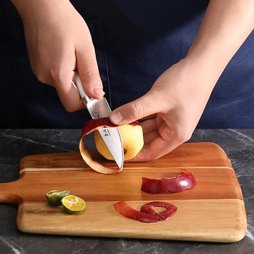 Miniatura 6 de Cangshan ELBERT Serie Alemán Acero Forjado 3.5" Cuchillo de Pelar (Blanco)