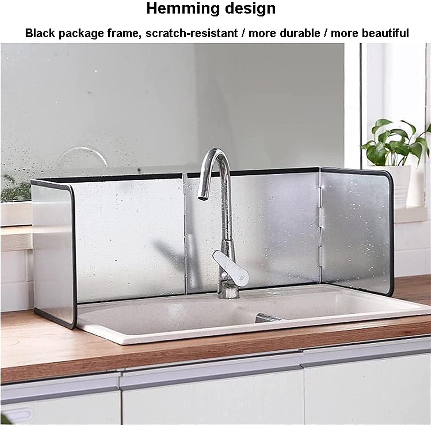 Splatter Guard Splash Back, Opvouwbaar Roestvrij Staal Keuken