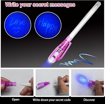Pop Secret Diary for Girls w/ Invisible Pen, Lock Notebook for Girl Gifts