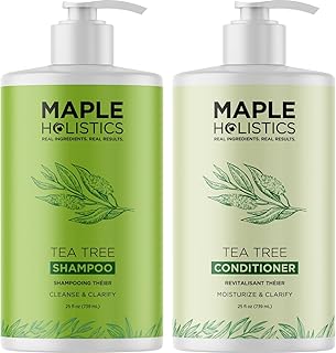Tea Tree Shampoo and Conditioner Set - Sulfate Free Clarifying Shampoo and Conditioner for Oily Hair & Scalp Care with Aus...