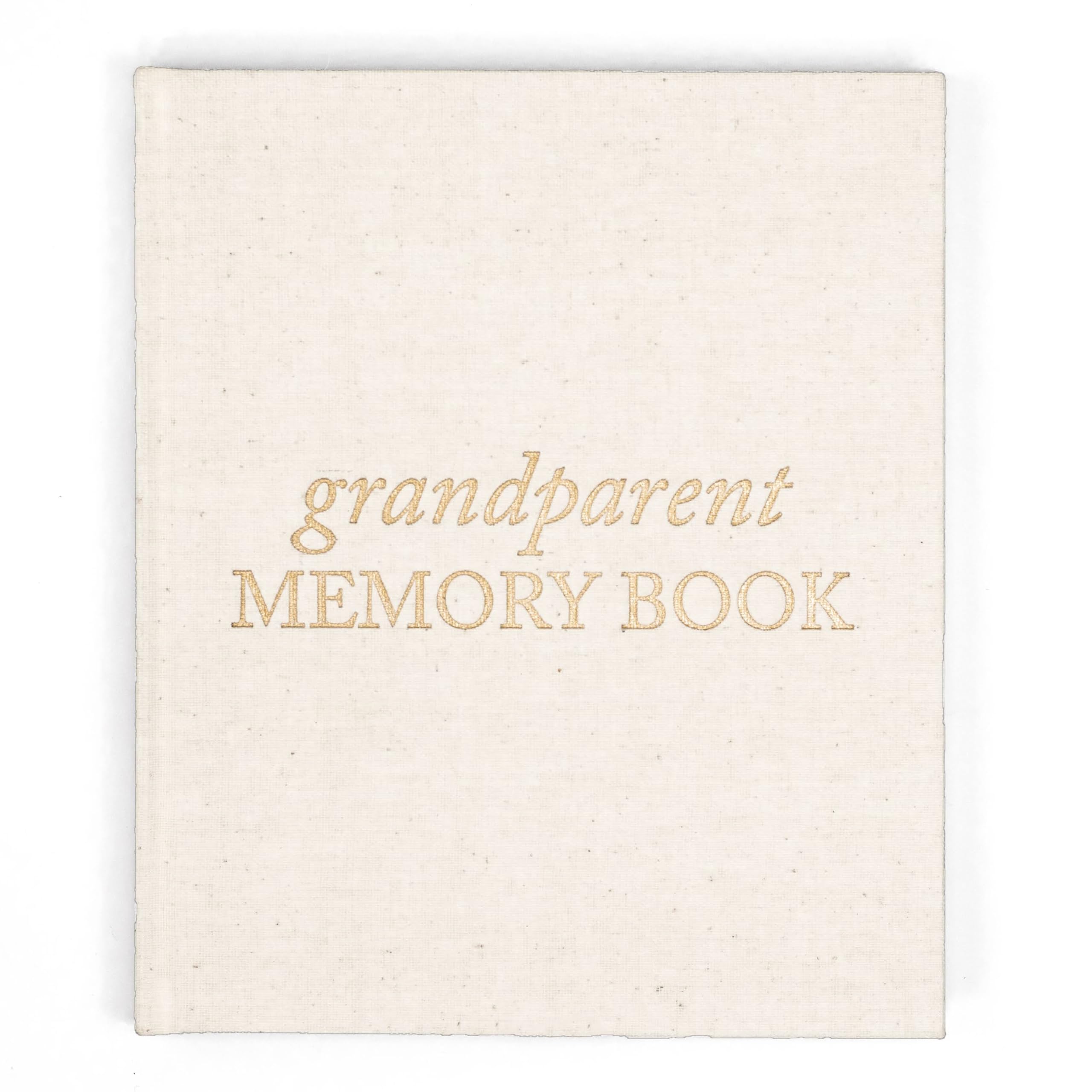 Grandparents Book by (Ivory, 72 Pages), Grandma Book Memory Journal - Legacy Journal for Grandpa Grandma Memories - Ideal Grandpa Gift or Grandmother Gift