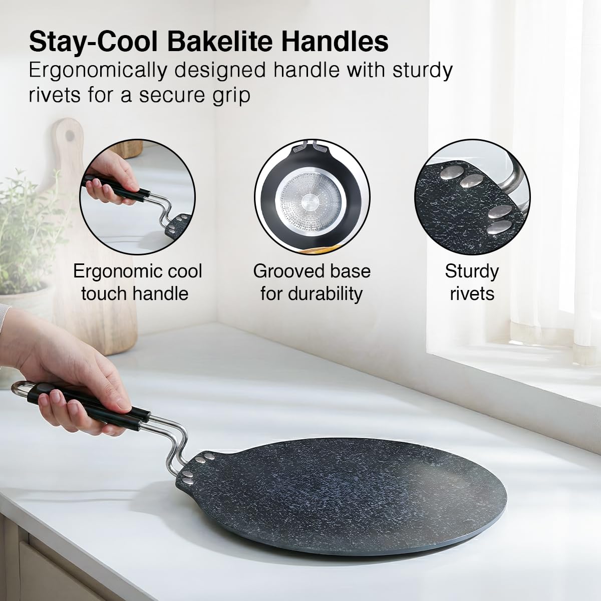 Prestige Durastone Tawa - Non-Stick Dosa Pan -9