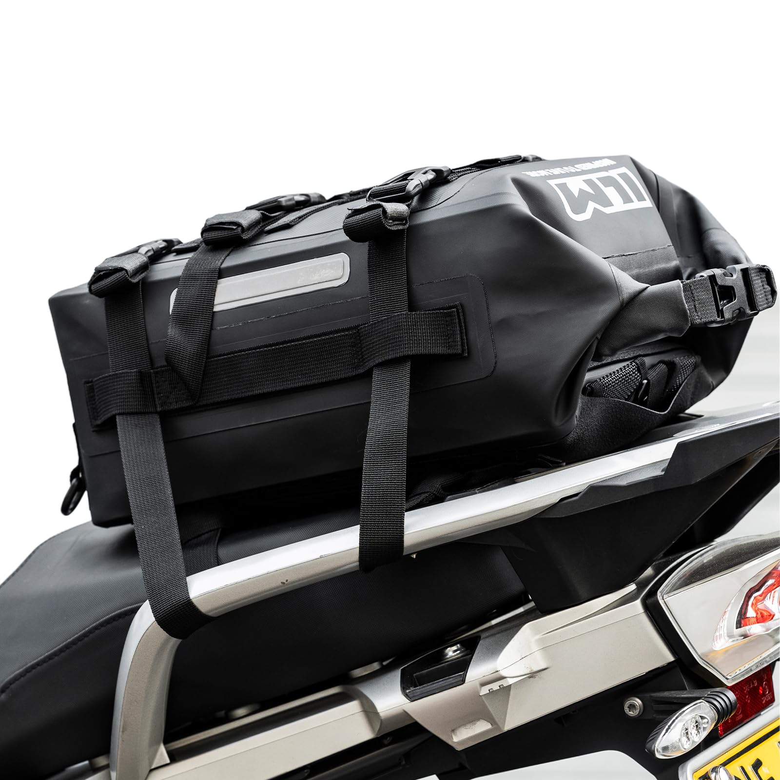 ILM Bolsa Moto 16 L Impermeable Bolsa para Barra de Protección Alforjas Moto PVC 600D Negro para Motos y Bicicletas Modelo BL03