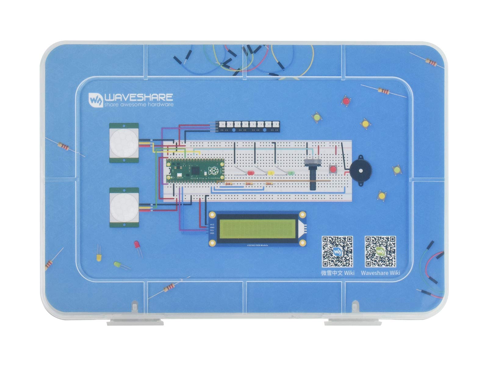 Waveshare Pi 500 Basic Kit – Computer Raspberry Pi Integrato In Tastiera, WiFi, Doppia Uscita 4K