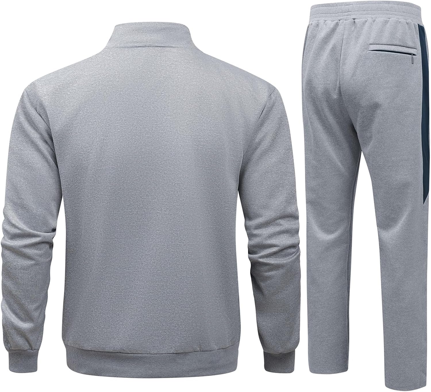 Little Beauty Men's Tracksuits Casual Sweat Track Suits Full Zip 2 Pieces Sweatsuits Long Sleeve Jogging Workout Sports Set - Image 2