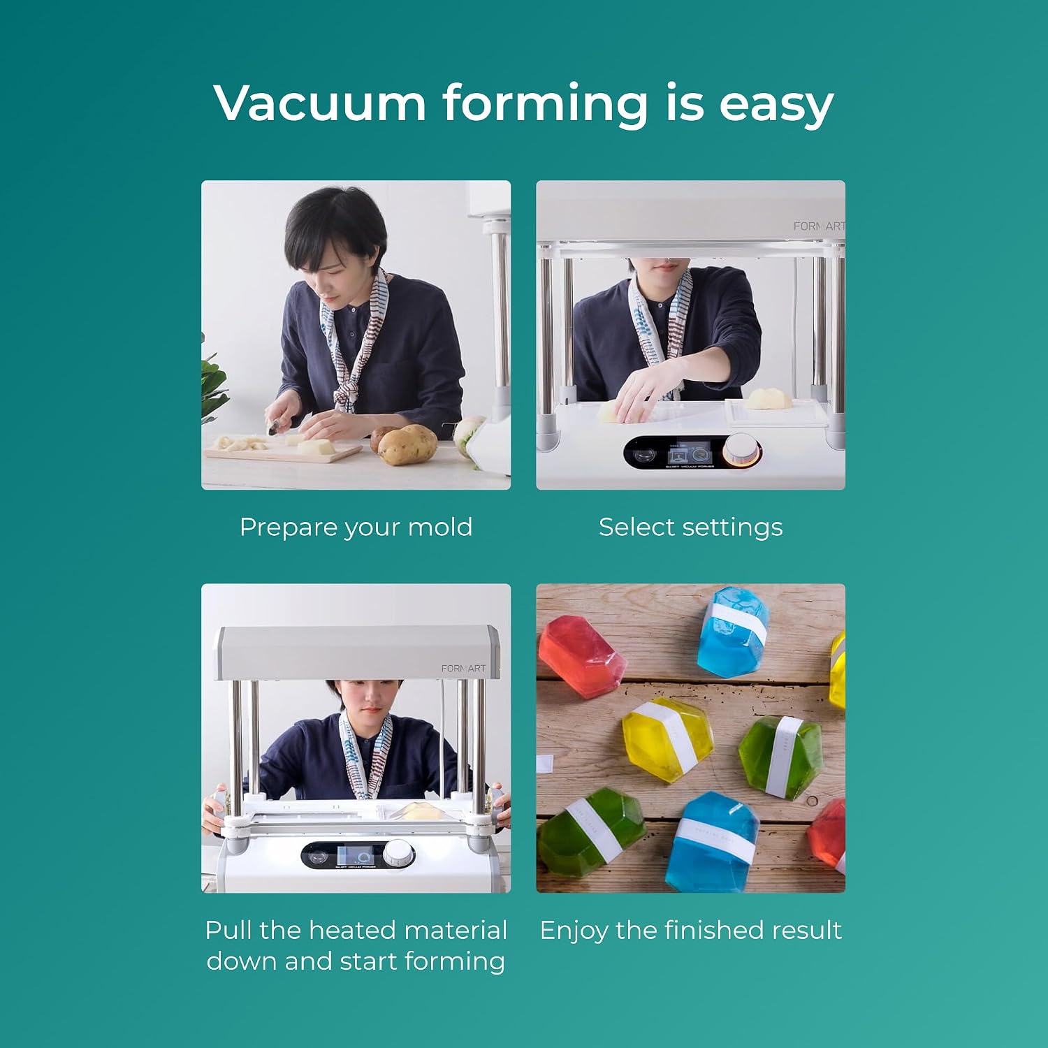 FORMART 2 Vacuum Forming Machine – Professional-Grade Equipment for Thermoforming, Prototype Development, Mask Making, Food Decoration, Resin Casting, Custom Molding, and Shaping