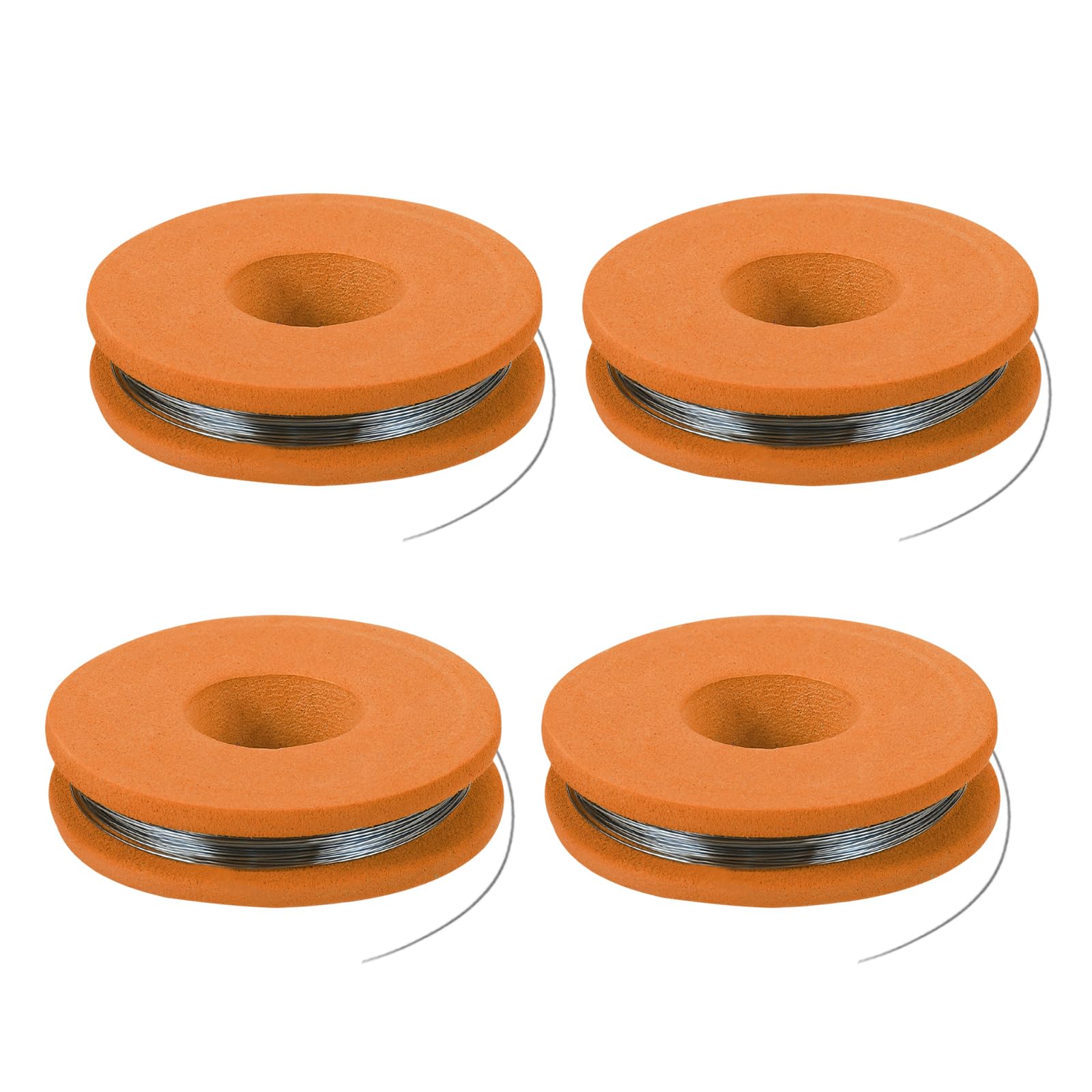 sourcing map 4pcs 28 AWG Nichrome Wire, 33ft Cr20Ni80 Heating Resistance Wire for Heating Element Electronic Component Repairing, Orange