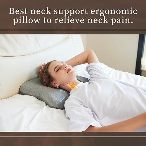 Miniatura 10 de Almohada para piercings  Almohada de espuma viscoelástica para personas que duermen de lado, almohada con un orificio para la oreja para aliviar el