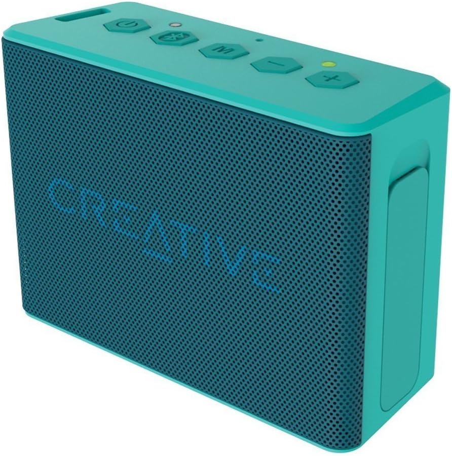 Creative MUVO 2c Palm Sized Water Resistant Bluetooth Speaker with Built-In MP3 Player - Turquoise