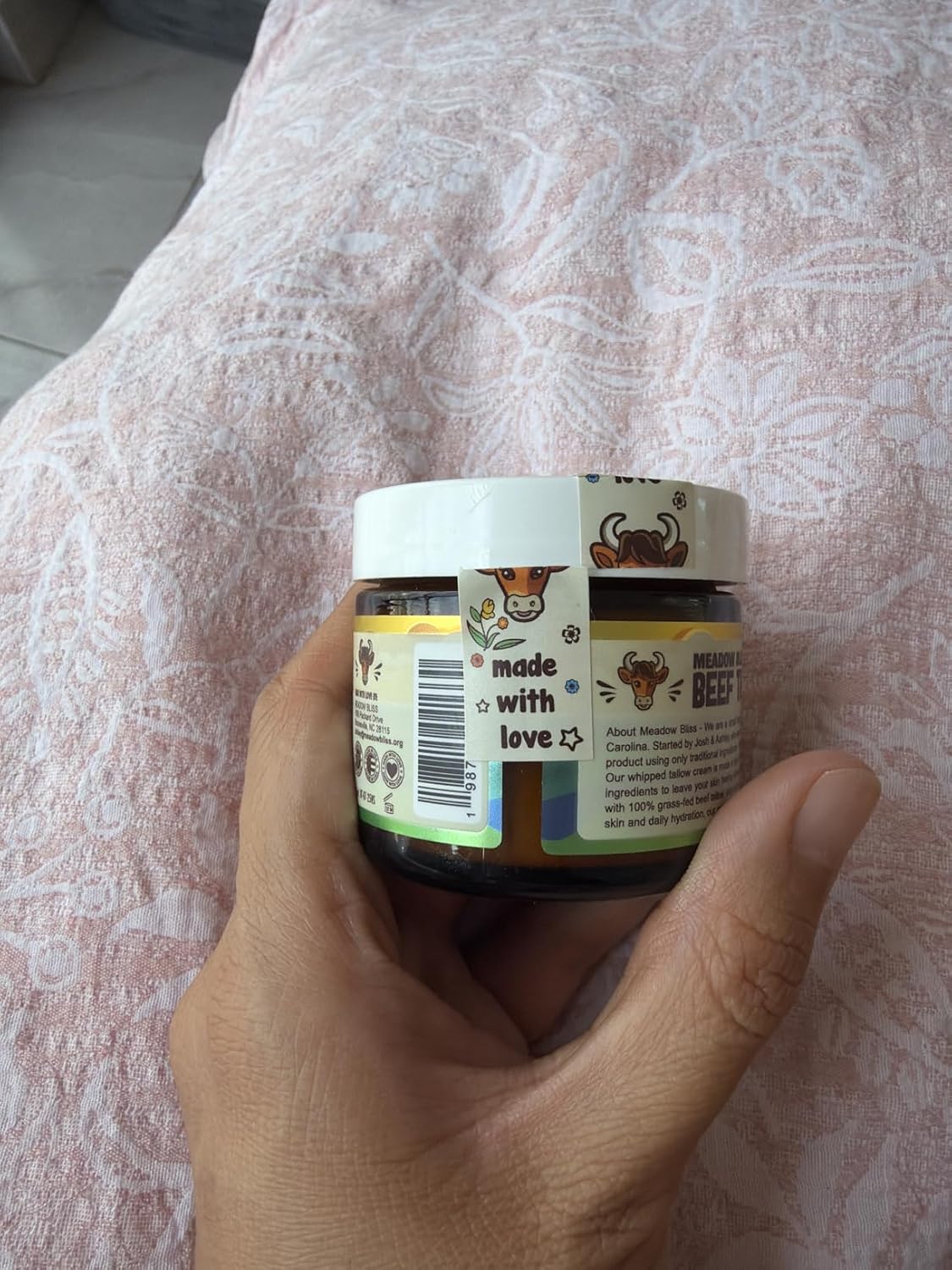 Meadow Bliss Beef Tallow for Skin - Moisturizer Cream - 100% Grass Fed - Whipped Beef Tallow - Organic Jojoba Oil - Organic Shea Butter - Supports Eczema, Rosacea+ - Made in USA - Citrus Breeze - 2 oz