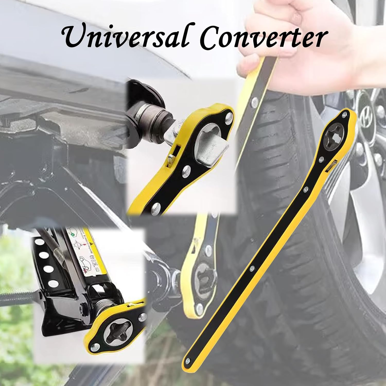 Car Labor-Saving Jack Ratchet Wrench, Metal Shear Jack Wrench Reinforcement Design