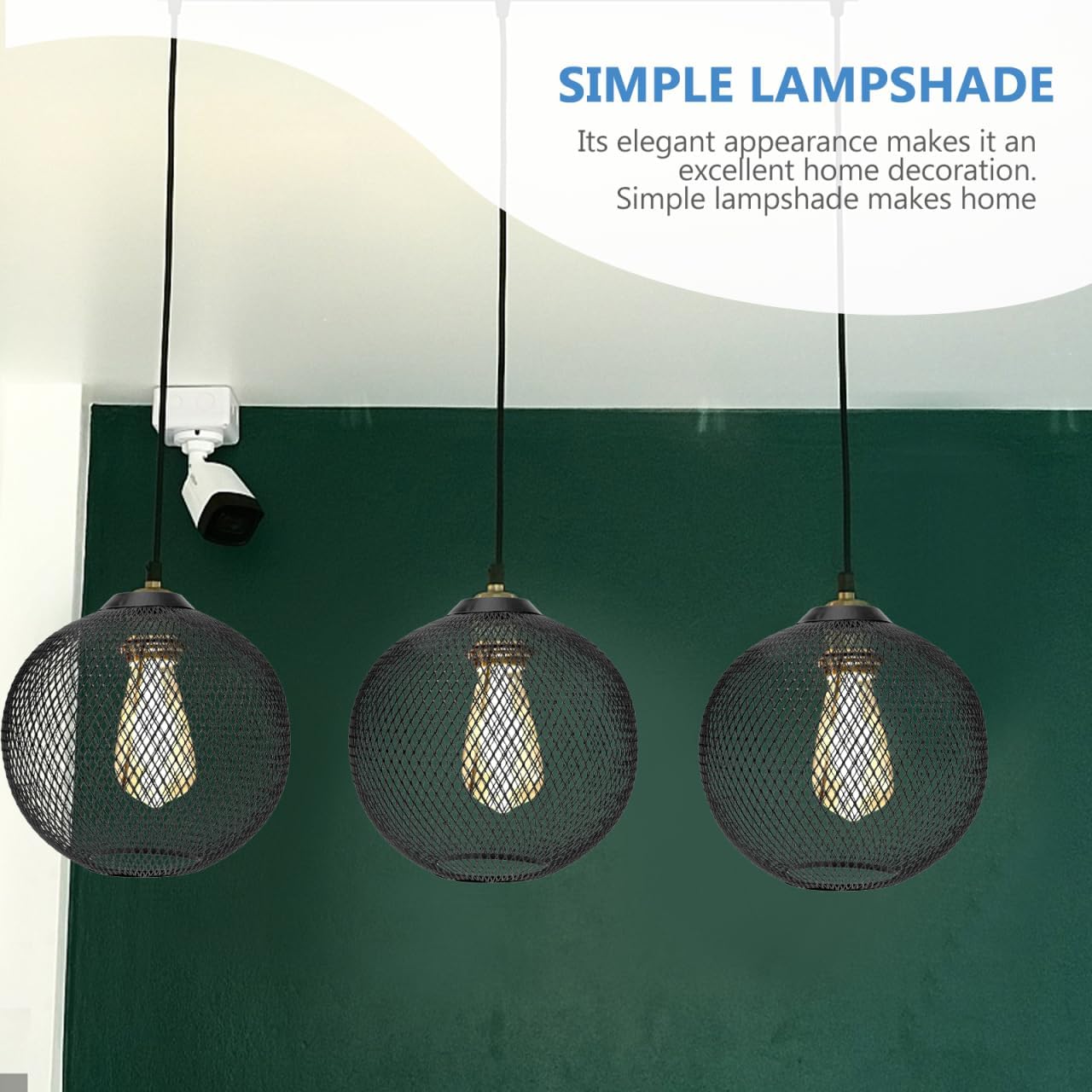 Luxshiny Metal Chandelier Lamp Shade 7.87In Geometric Hollow Pendant Light Cover for Dining Kitchen Ceiling Light Home Decor