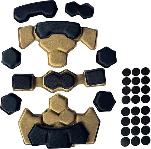 Miniatura 1 de Almohadillas tácticas para casco, universal Airsoft para exteriores, repuesto interno de espuma viscoelástica, kit de acolchado para casco,