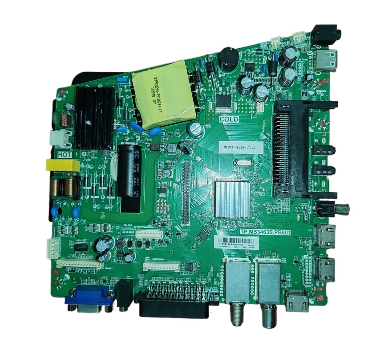 TP.MS3463S.PB801 Three in One TV Motherboard 75W OR 65W There are