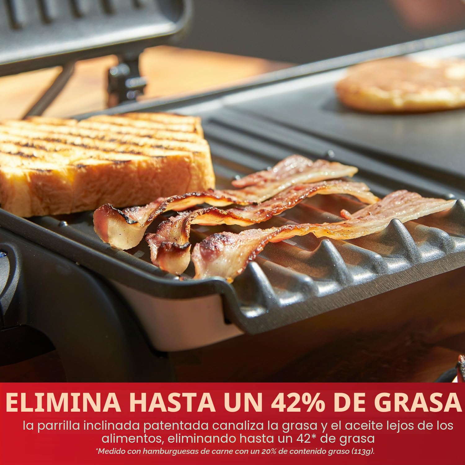 George Foreman 23450 - Parrilla con plancha (10 porciones, 2180 W), color negro