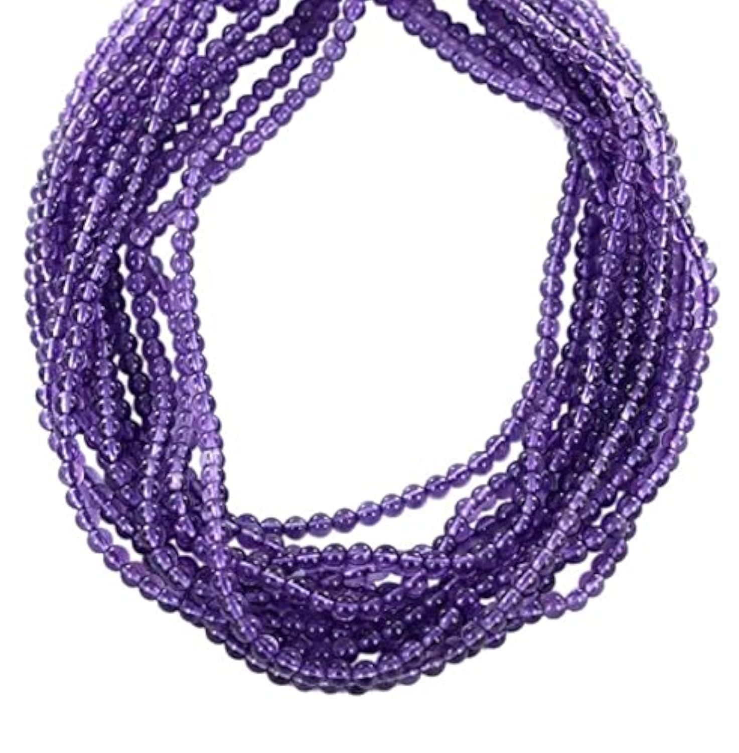 Perles améthyste rondes 4mm LKBEADS pour loisirs créatifs, rang de pierre naturelle 40cm