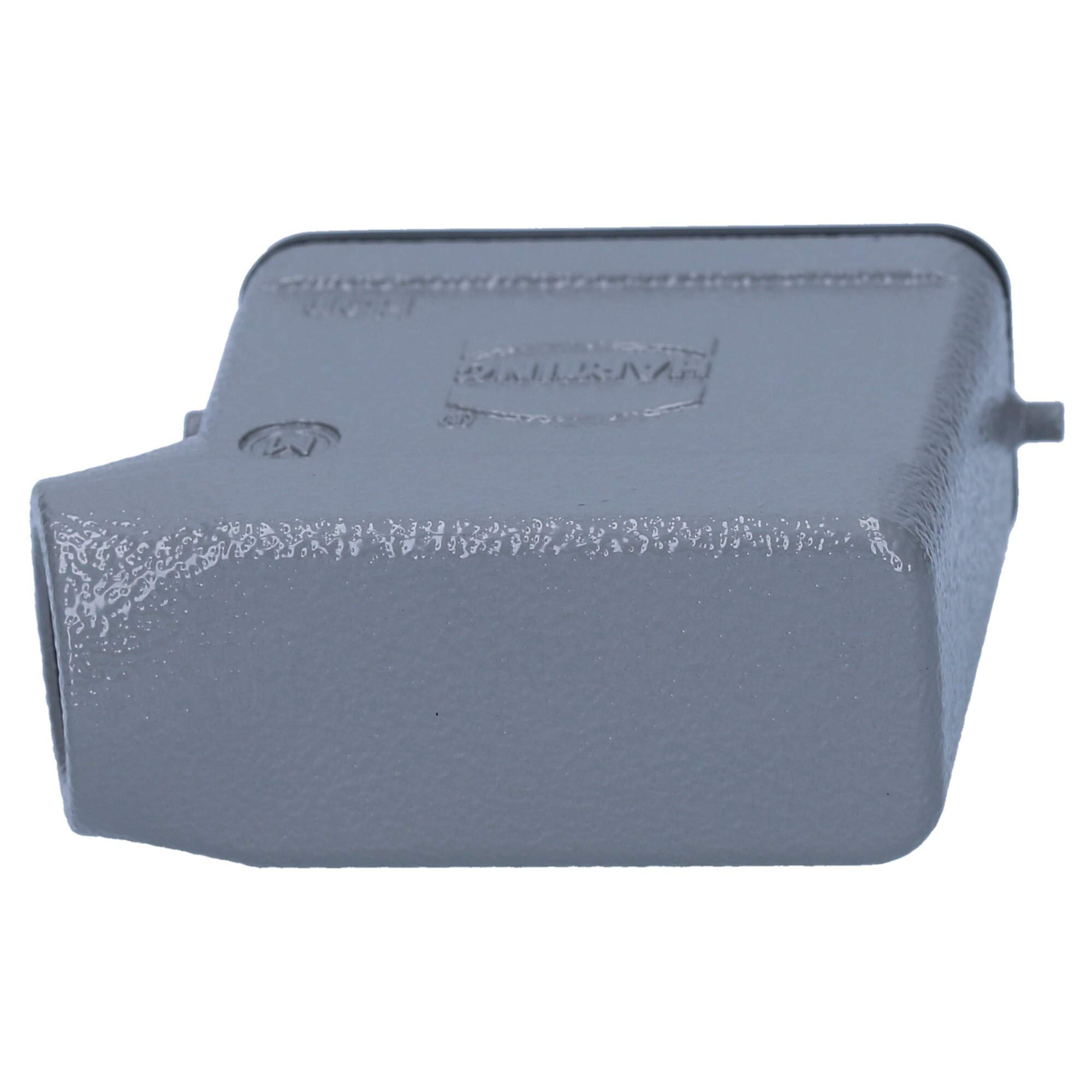 Harting 19200101540 Han 10A Tüllengehäuse, M20 Gewinde, Winkeltülle | Robustes Metallgehäuse für Han A, D und Modular Einsätze, Schutzart IP65, UL-zertifiziert, RoHS-konform für Steckverbinder