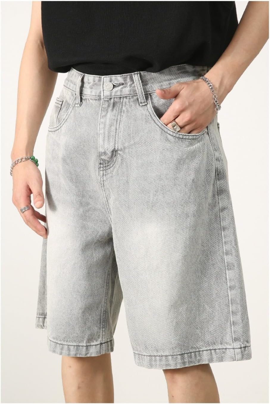 Baggy Jorts Denim Shorts Baggy Jorts Casual Wide Leg Shorts Patchwork Jeans Shorts Jorts Y2K