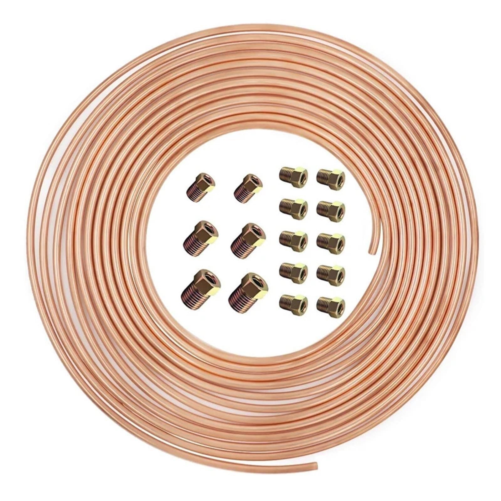25ft 3/16 Inch Brake Line Replacement Tubing Coil with 16 Fittings Inverted Flare SAE Thread Fitting Kit Brake Lines Kit
