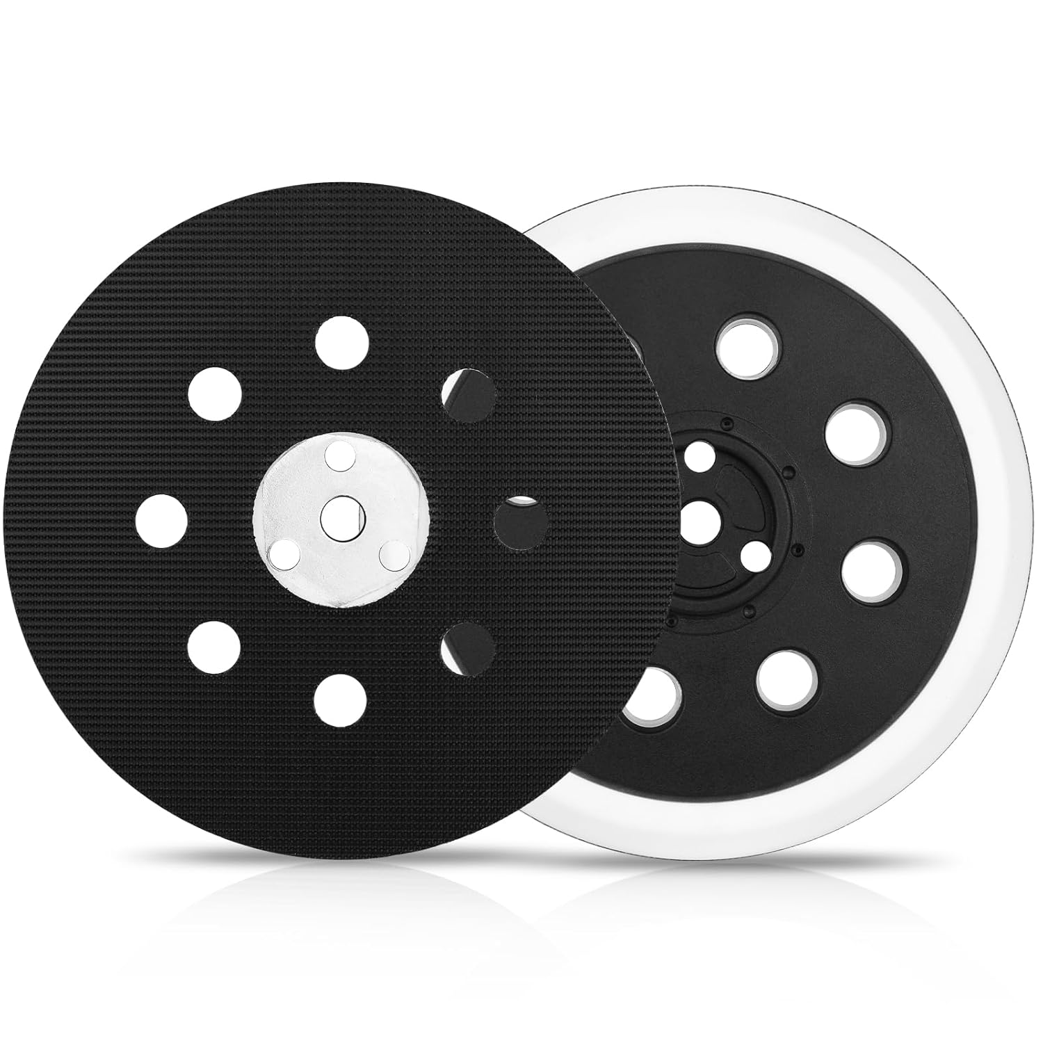 2PCS 5 Inch 8 Hole Hook and Loop Orbital Sander Replacement Pad for