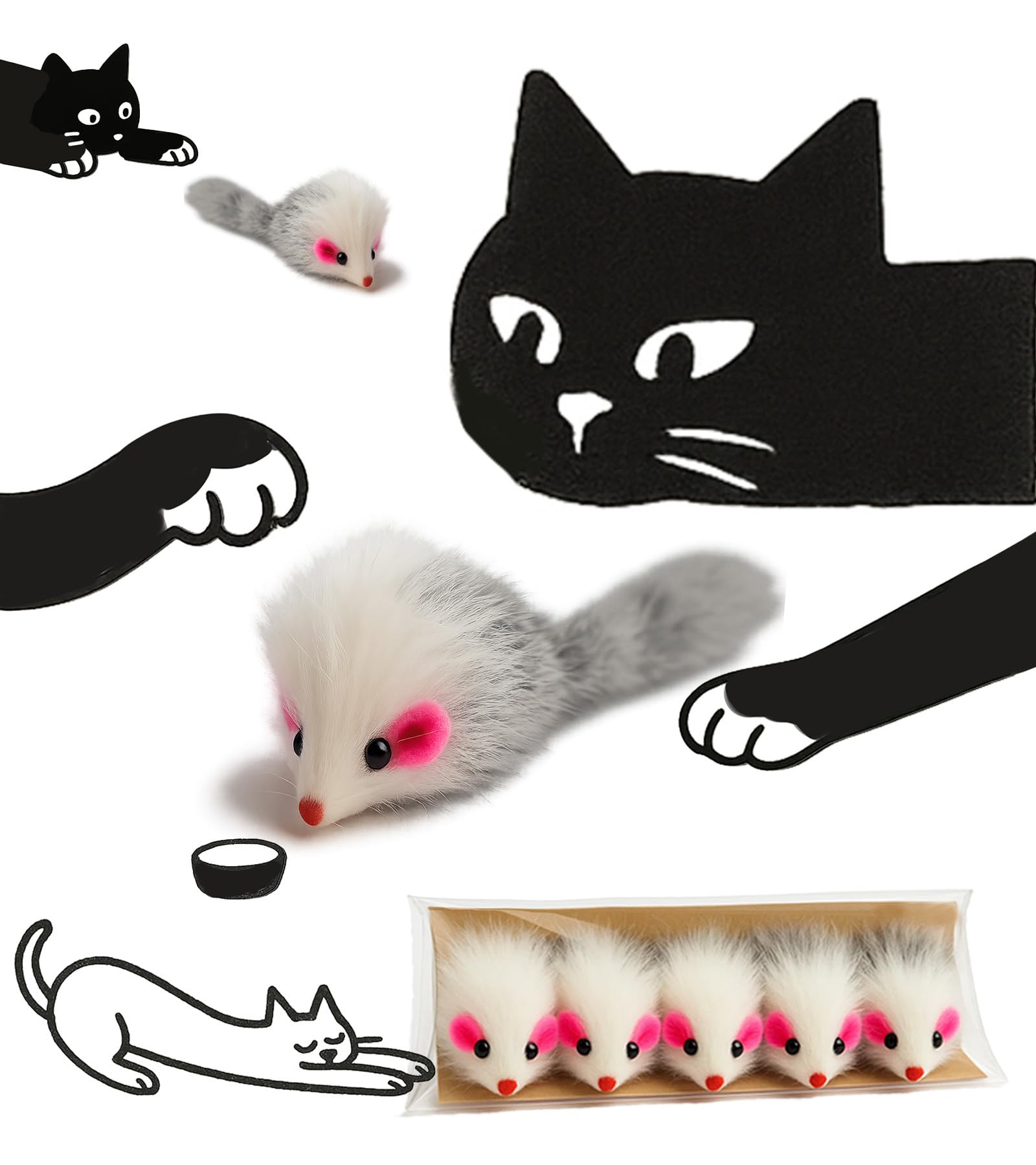 Amazon | HOLYCAT 猫 おもちゃ ネズミ 猫のおもちゃ ねずみ