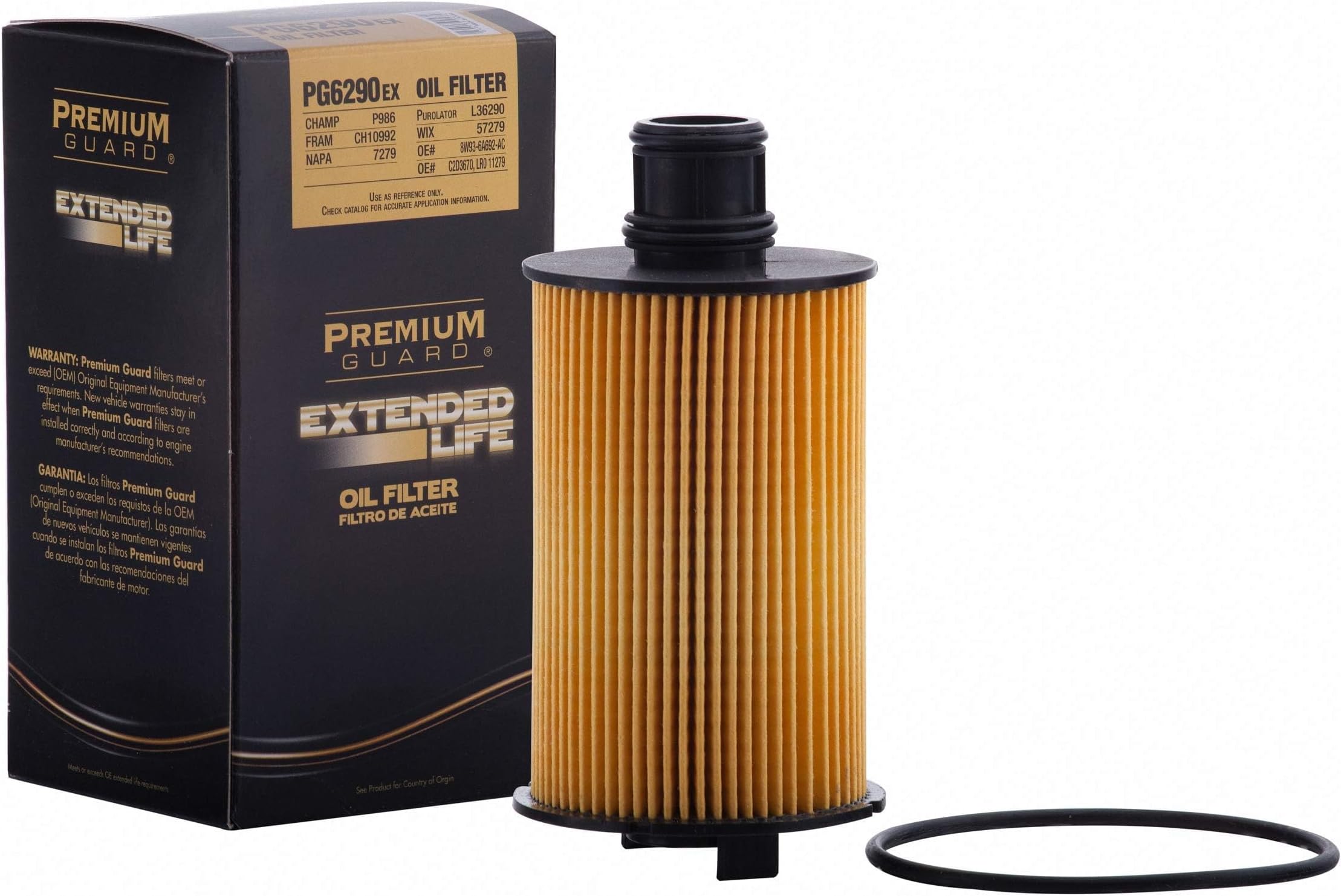 Extended Life Oil Filter up to 10k Miles PG6290EX | Fits 2022-2025 Land Rover Defender 110, Defender 90, 2024-2025 Defender 130, 2010-2022 Range Rover Sport, Range Rover
